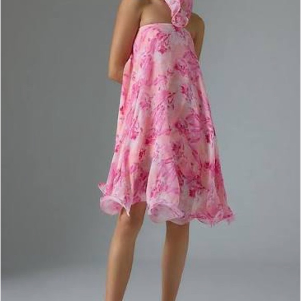 mandira wirk pink rose dress